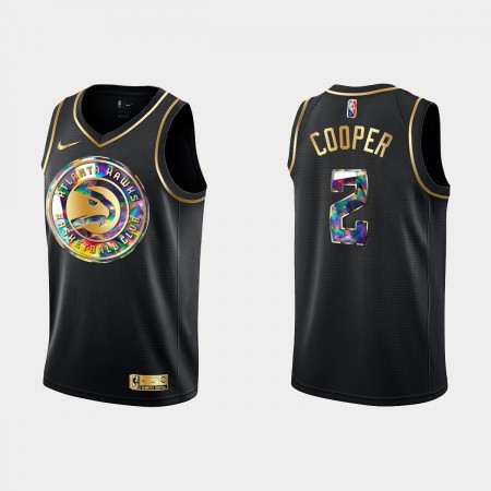 Dres Atlanta Hawks Sharife Cooper 2 Nike 2021-22 Crno Golden Edition 75th Anniversary Diamond Swingman